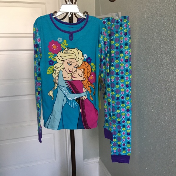 ❌SOLD❌ NWT Disney Frozen Long Pajama Set, Girls, Sz 10 - Picture 5 of 8